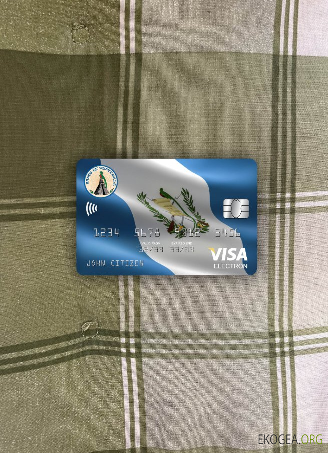 Guatemala Banco de Guatemala visa carte électronique photolook recto